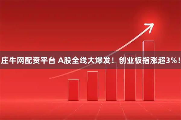 庄牛网配资平台 A股全线大爆发!创业板指涨超3%!